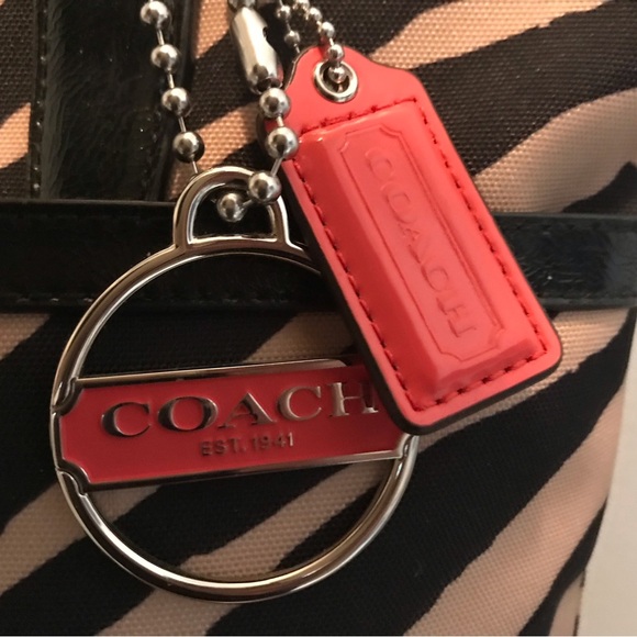 Coach Zebra Print Tote Bag - Black and Beige - Picture 3 of 7